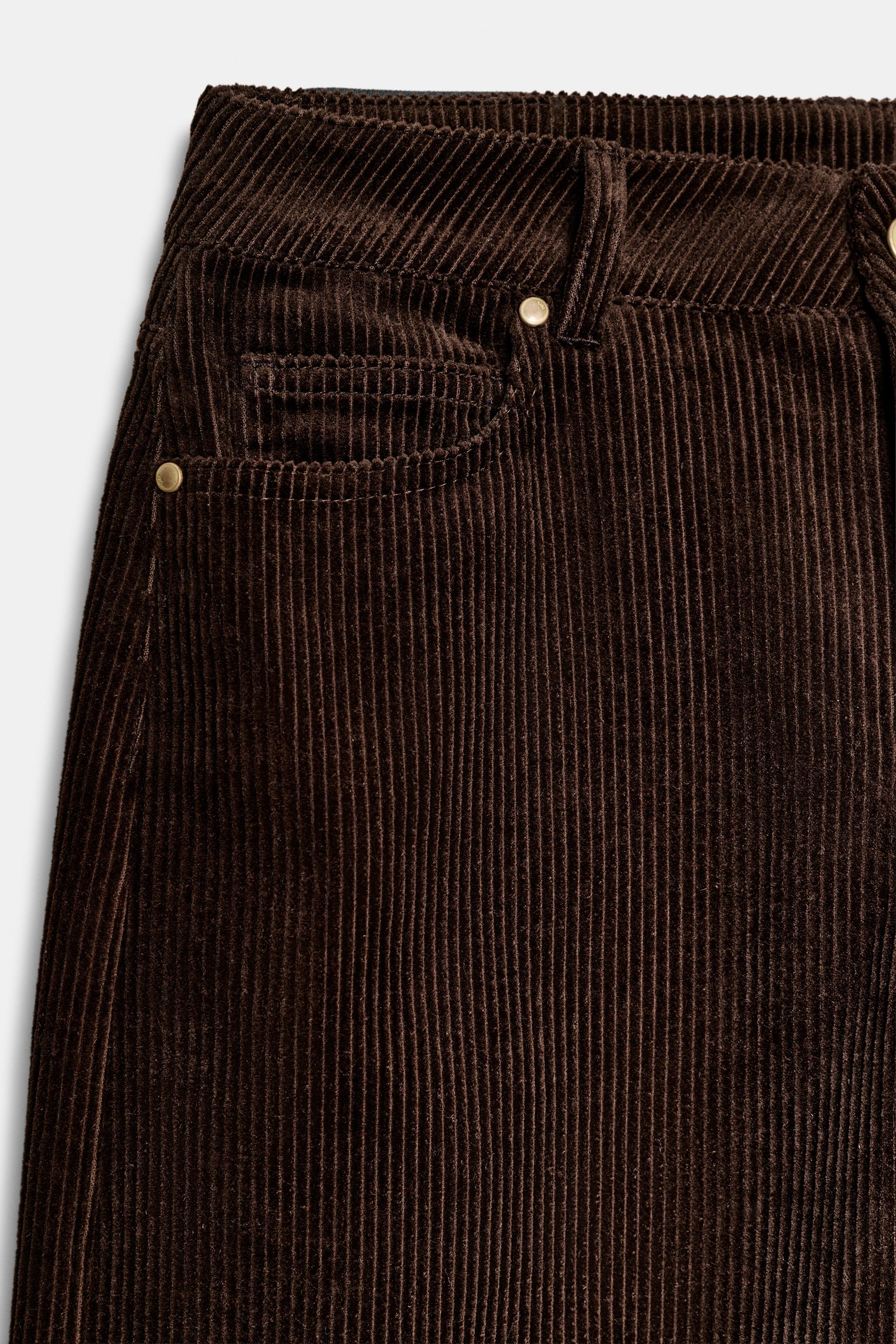 PANTALON DROIT EN VELOURS CÔTELÉ